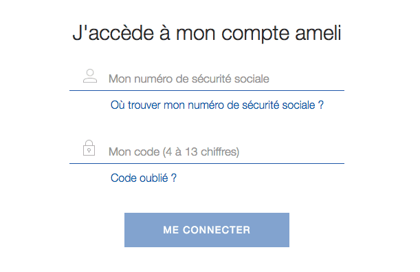 retrouver mot de passe compte ameli