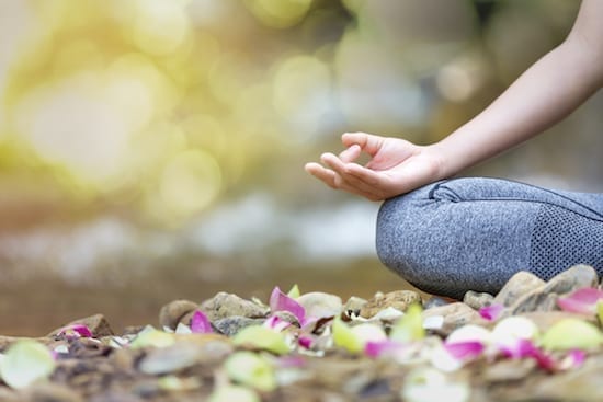 méditation en extérieur